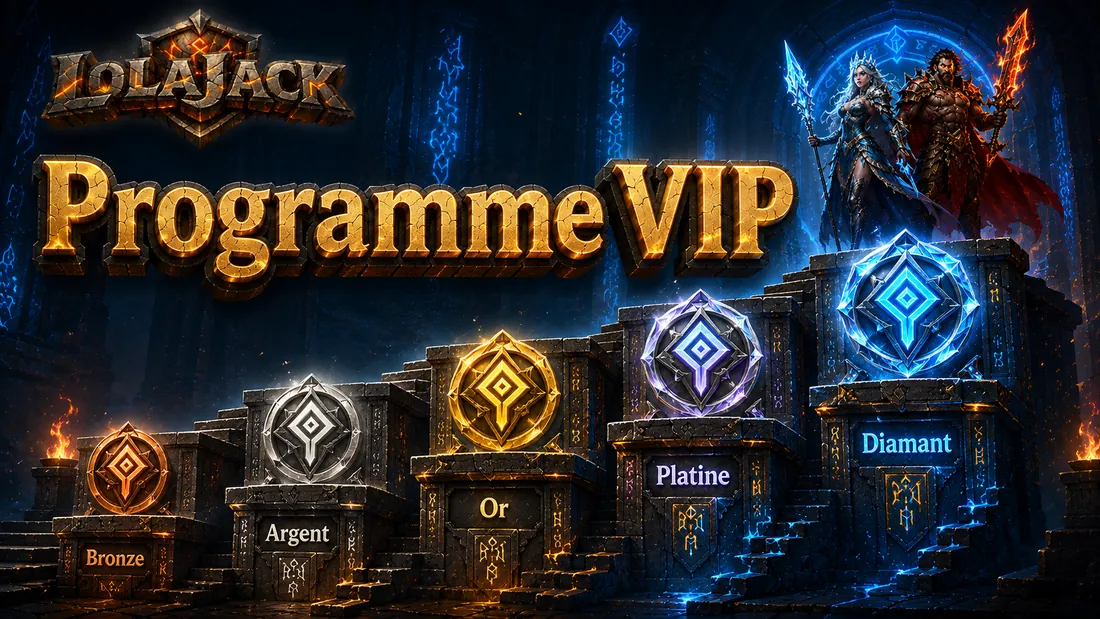 Programme VIP LolaJack â paliers Bronze, Argent, Or, Platine et Diamant